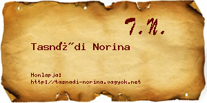 Tasnádi Norina névjegykártya